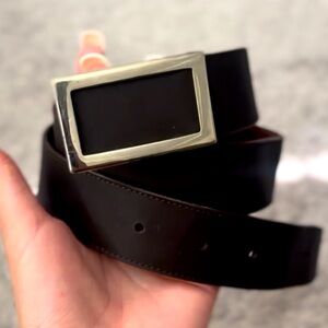 ❤️💋 CALVIN KLEIN 85 CM Waist Belt Dark Brown Leather